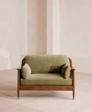 Atlanta Loveseat - Velvet - Lichen - Hover Image