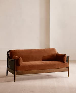 Atlanta Three Seater - Velvet - Cinnamon - US - Listing Image
