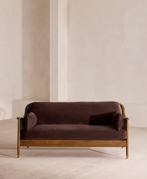 Atlanta Three Seater - Velvet - Aubergine - US - Hover Image