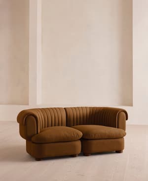 Rava Modular Sofa - Three Seater - Linen - Terracotta - UK - Hover Image