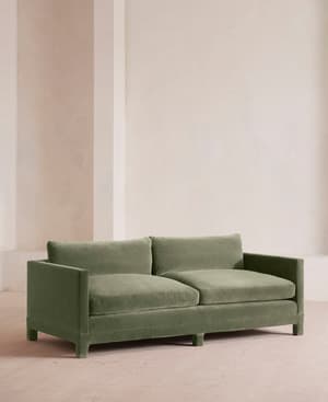 Ashford Three Seater Sofa - Velvet - Seafoam - UK - Hover Image