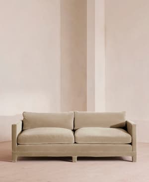 Ashford Three Seater Sofa - Velvet - Oyster - UK - Listing Image