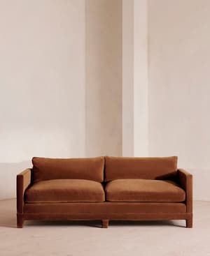 Ashford Three Seater Sofa - Velvet - Cinnamon - US - Listing Image