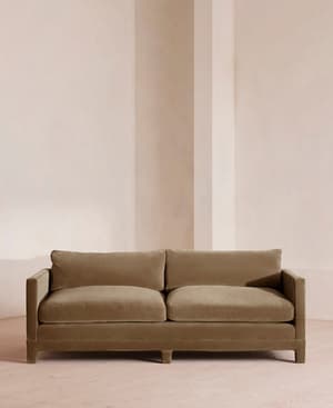 Ashford Three Seater Sofa - Velvet - Truffle - UK - Listing Image