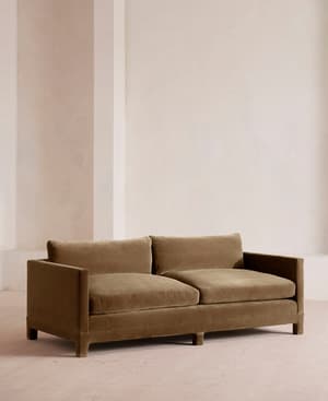 Ashford Three Seater Sofa - Velvet - Truffle - US - Hover Image