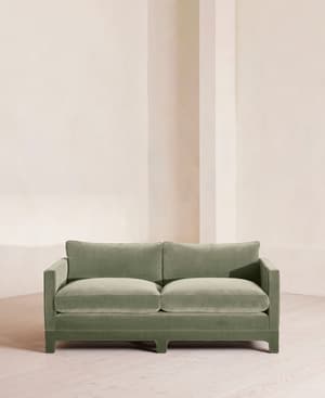 Ashford Two Seater Sofa - Velvet - Seafoam - UK - Hover Image