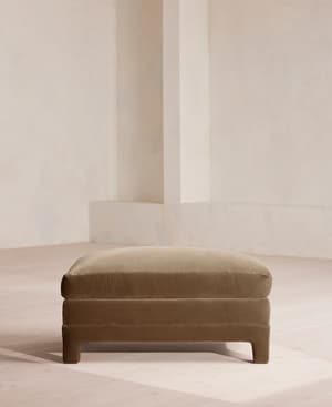 Ashford Ottoman - Velvet - Truffle - US - Hover Image