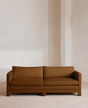Ashford Three Seater Sofa - Linen - Terracotta - US - Listing Image