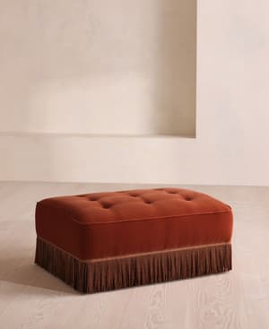 Elowen Ottoman - Velvet - Rust - US - Listing Image