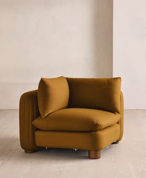 Vivienne Deeper Sit Modular Sofa - Corner Sofa - Linen - Turmeric - UK - Hover Image