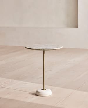 Fleet Side Table - Medium - Terra Bianca Marble - Listing Image