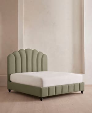 Manette Bed - with Twisted Cord - Double - Linen - Sage - Listing Image
