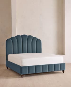 Manette Bed - with Twisted Cord - Full - Velvet - Grey Blue - US - Listing Image