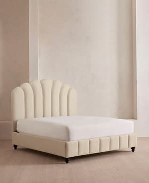 Manette Bed - with Twisted Cord - Full - Linen - Bisque - US - Listing Image