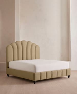 Manette Bed - with Twisted Cord - Double - Linen - Wheat - Listing Image