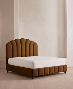 Manette Bed - with Twisted Cord - Full - Linen - Terracotta - US - Listing Image