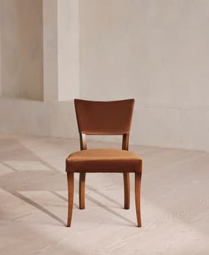 Pair of Molina Dining Chairs - Velvet - Cinnamon - US - Hover Image