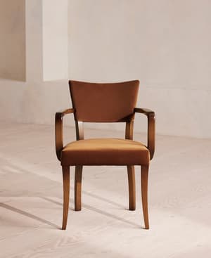 Molina Dining Armchair - Velvet - Cinnamon - UK - Hover Image
