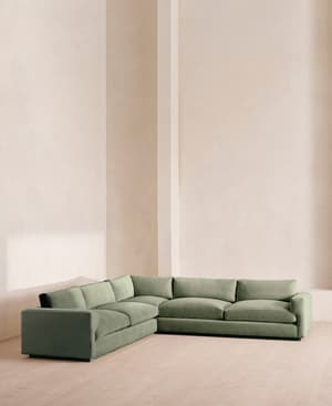 Mossley Corner Sofa - Velvet - Seafoam - US - Listing Image
