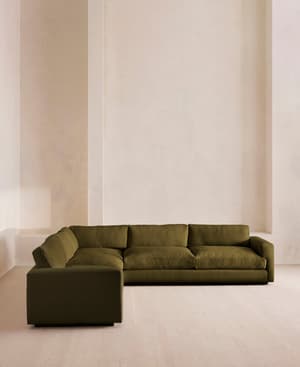 Mossley Corner Sofa - Linen - Olive - US - Hover Image