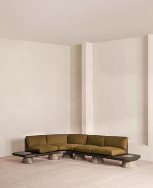 Torno Sectional Sofa - Wool Linen - Ochre - US - Hover Image