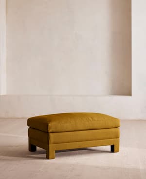 Ashford Ottoman - Linen - Turmeric - UK - Listing Image