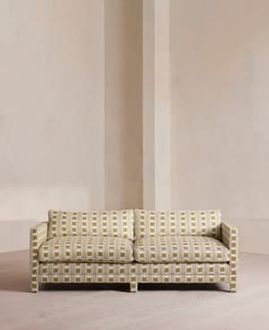 Ashford Three Seater Sofa - Ikat Stripe - Olive - Listing Image