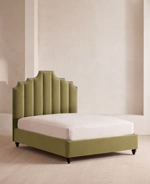 Gerrard Bed - Full - Velvet - Lichen - US - Listing Image