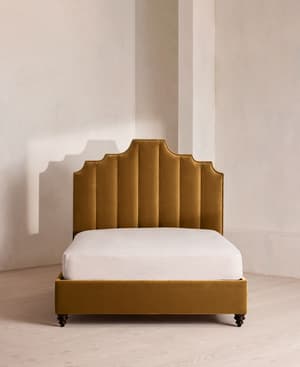 Gerrard Bed - Full - Velvet - Mustard - US - Hover Image