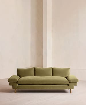 Bristol Three Seater Sofa - Velvet - Lichen - US - Listing Image