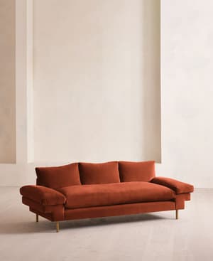 Bristol Sofa - Velvet - Rust - Hover Image