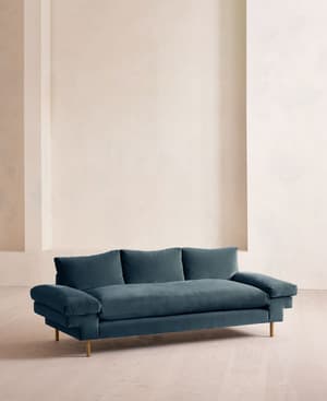 Bristol Sofa - Velvet - Grey Blue - Hover Image
