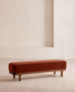 Belsa Bench - Velvet - Rust - US - Listing Image