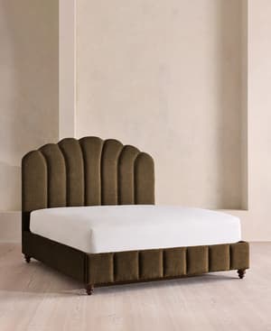 Manette Bed - Full - Linen Chenille - Chocolate - US - Listing Image
