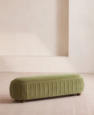 Vivienne Bench - Velvet - Lichen - Listing Image