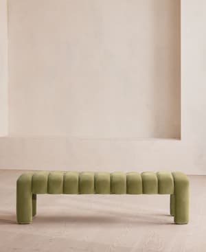 Willis Bench - Velvet - Lichen - Listing Image