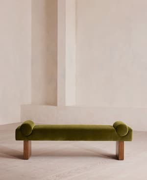 Esther Bench Velvet - Olive - Hover Image