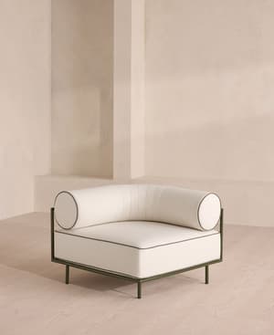 Gaspard Outdoor Corner Module - Linen - Off White - Listing Image