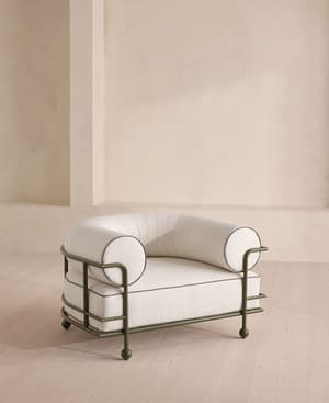 Gaspard Outdoor Armchair - Off White - UK - Hover Image