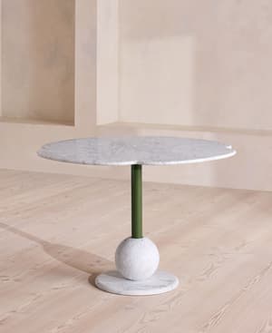 Vito Outdoor Dining Table - Carrara Marble - Hover Image
