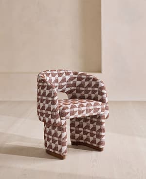 Morrell Outdoor Dining Chair - Geometric - Maroon - US - Hover Image