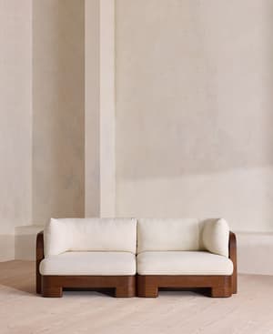 Odell Outdoor Three Seater Sofa - Off White - UK - Hover Image
