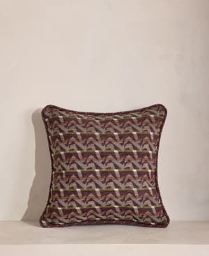 Fulton Square Cushion - Bordeaux - Hover Image