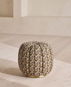 Sofia Footstool - Fulton Jacquard - Sage - US - Listing Image
