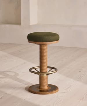 Bryden Tall Barstool - Linen - Olive - US - Listing Image
