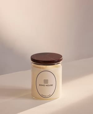 Leather & Oud Candle - Rosso Levanto Marble - Refill - 250g - Hover Image