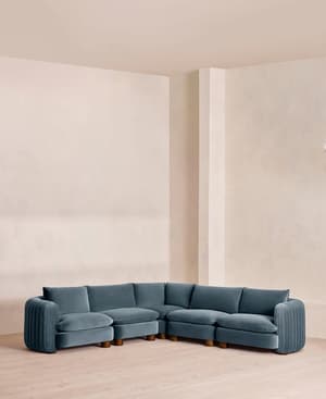 Vivienne Modular Corner Sofa - Velvet Grey Blue - Listing Image