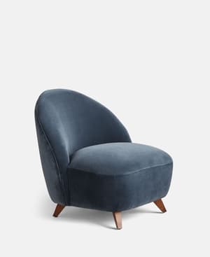 Henri Armchair - Velvet - Grey Blue - US - Listing Image