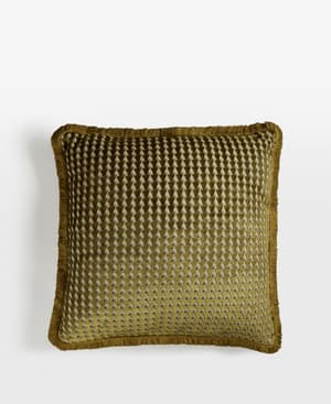Charis Square Cushion - Large - Ochre - Listing Image