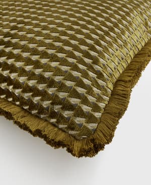 Charis Square Cushion - Large - Ochre - Hover Image